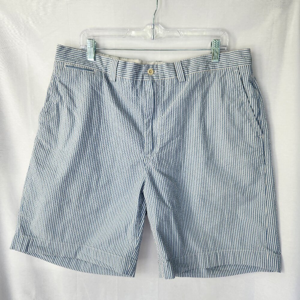 Polo by Ralph Lauren Blue & White Seersucker Shorts